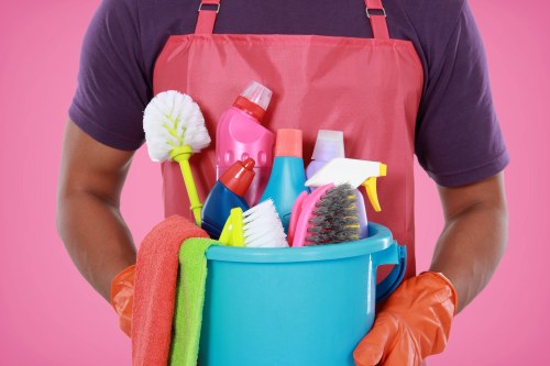 Professional carpet cleaning equipment and booking confirmation paperwork